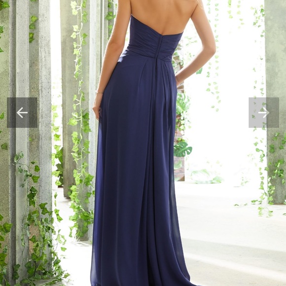 Strapless Dress with Draped Bodice in Desert Rose - Picture 3 of 3